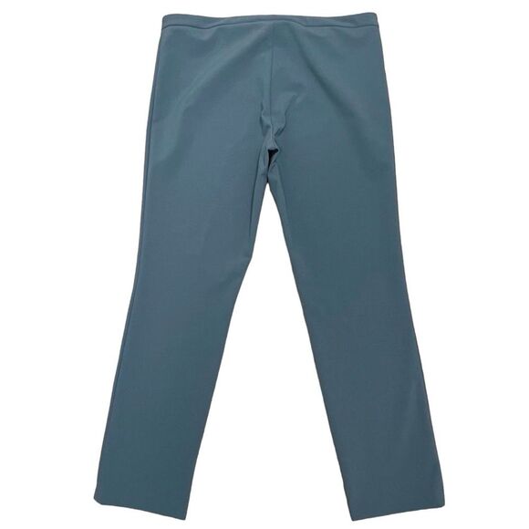 Theory Ankle Trouser Straight Leg Pants Blue Teal Career Wear Preppy Chic Size 8 - Picture 3 of 8
